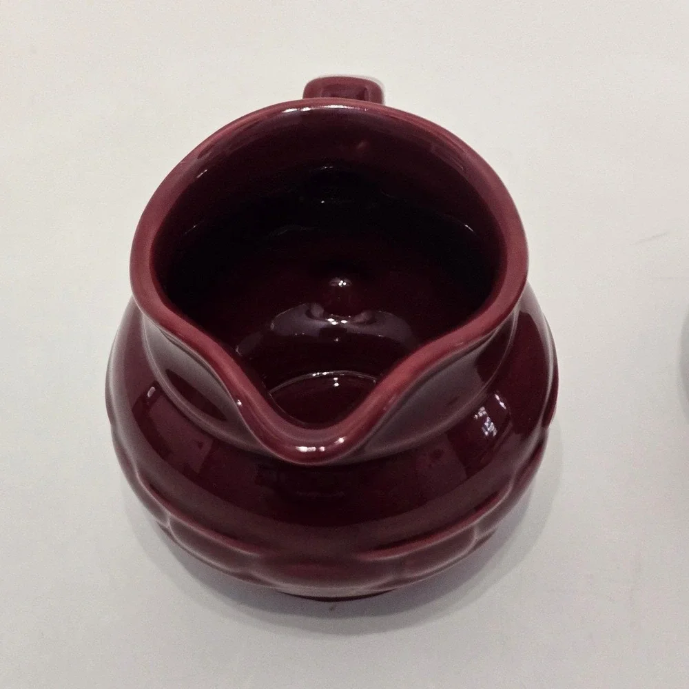 Longaberger Woven Traditions Creamer & Sugar Bowl Set Paprika Pottery